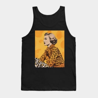 Leopard Print Elegant Lady Vintage Collage Tank Top